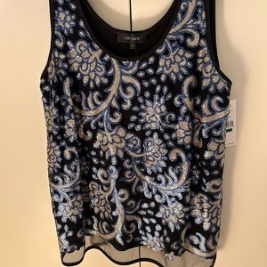 NWT! Karen Kane Sequin Scoop Tank Top